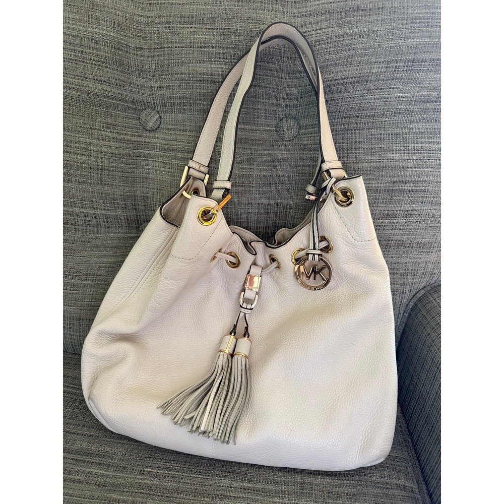 Michael Kors Camden Satchel Leather Bag Gold Hardware
